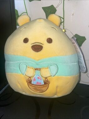 Squishmallows Yellow & Mint Green Easter Basket Plush